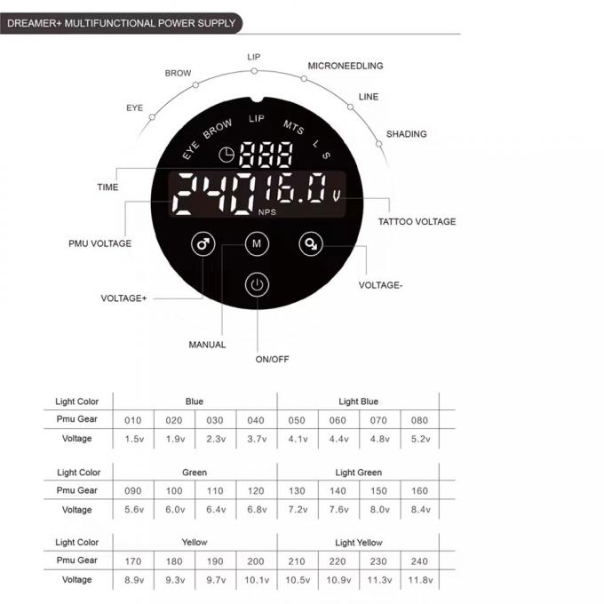 Effortlessly Control Tattoo Machine with Tattoo Power Supply Featuring Dot Box Function and Smart Touchscreen 4